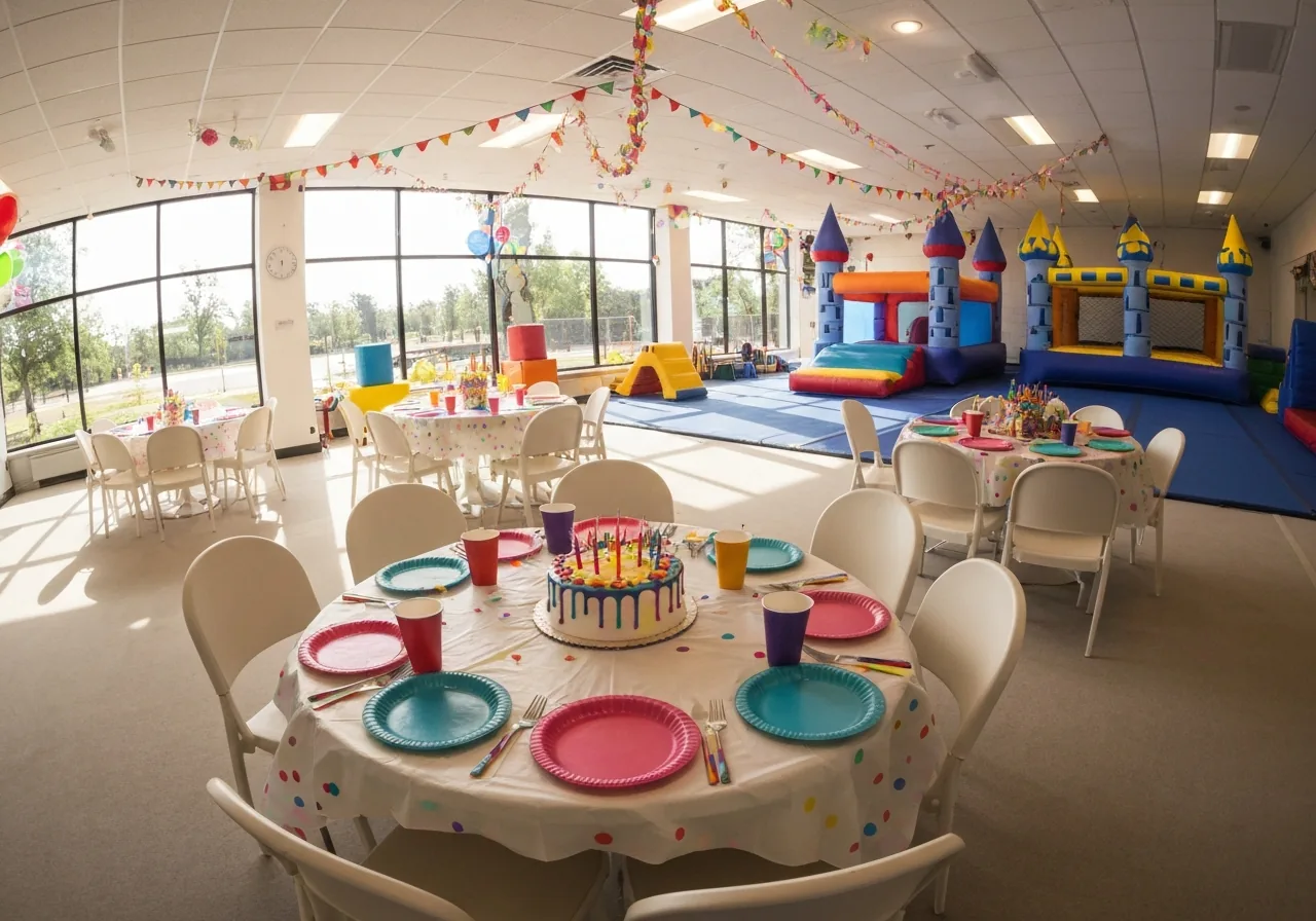 Decorated party room